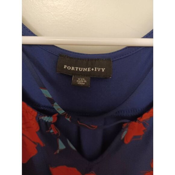 Fortune & Ivy Top Sleeveless Color Multi Size XXL - Picture 2 of 3